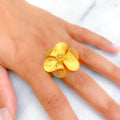 Dazzling Rich 22k Fancy Floral Gold Ring 
