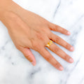 Dainty Shimmering 21k Gold CZ Ring
