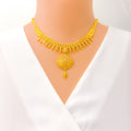 distinct-bespoke-golden-leaf-22k-gold-necklace