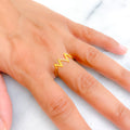 Bright Attractive 21k Gold CZ Ring