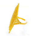 Distinct Beaded 22k Gold Elongated Ring