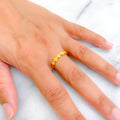 Graceful Dapper 21k Gold CZ Ring