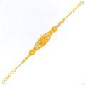 Geometric Mesh Flower 22k Gold Bracelet