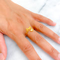 Tasteful Distinct 21k Gold CZ Ring