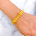 Magnificent Fancy Netted 22k Gold Screw Bangle