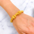 Magnificent Fancy Netted 22k Gold Screw Bangle