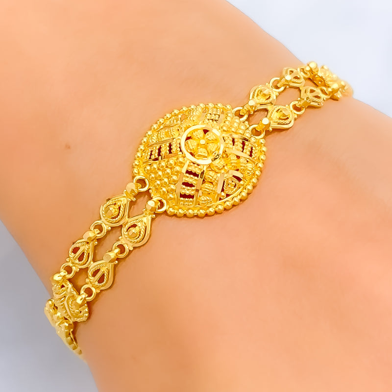 luxurious-beaded-flower-22k-gold-bracelet-2