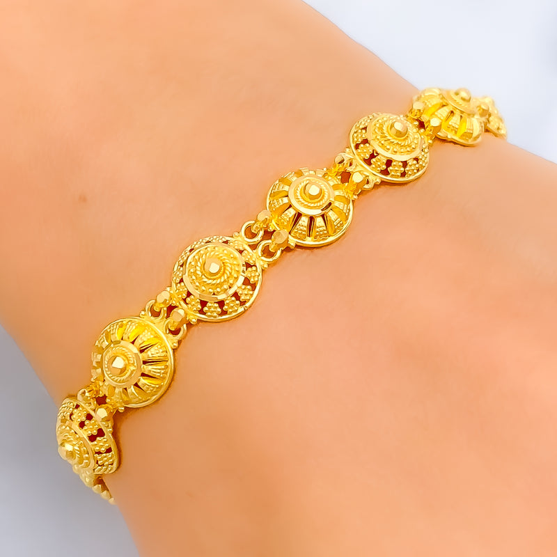charming-floral-dome-22k-gold-bracelet-4
