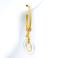 Distinct Dangling Ring 22K Gold Earrings 