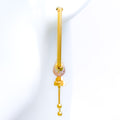 Dangling Chandelier22K Rose Gold Accented Earrings