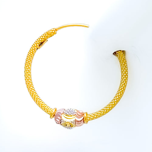 Delightful Petite 22K Gold Bali Earrings 