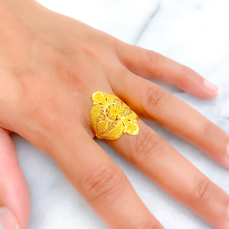 Eternal Captivating 22k Gold Statement Ring