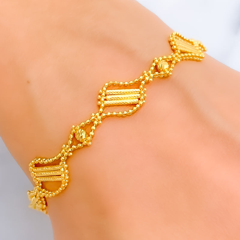 Charming Regal 22K Gold Bracelet 