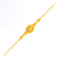 Shimmering Netted Oval 22k Gold Bracelet 
