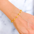 Beautiful Radiant Striped Orb 21k Gold Bracelet 