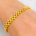 Bright Interlinked Bold Orb 21k Gold Bracelet 