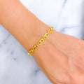 Sophisticated Smooth Curved 21k Gold Bracelet 