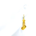 Graceful Laxmi 22K Gold Hanging Hook Earrings 