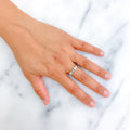 Shimmering 18K Gold + Diamond Setting