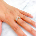 Shimmering 18K Gold + Diamond Setting