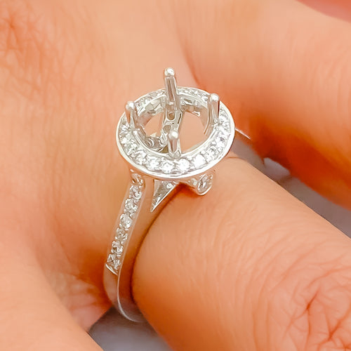 Elevated 18K Gold + Diamond Setting