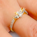 Delicate 18K Gold + Diamond Setting
