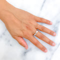 Dazzling 18K Gold + Diamond Setting