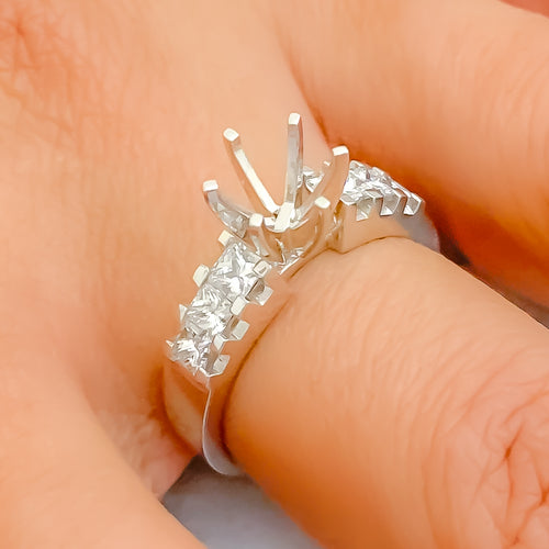 Dazzling 18K Gold + Diamond Setting