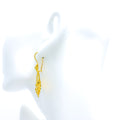 Bold Festive 22K Gold Hanging Hook Earrings 
