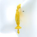 Attractive Dangling Flower 22k Gold Chand Bali 