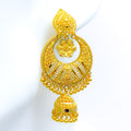 Charming Drop 22k Gold Chandelier Earrings