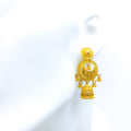 Decorative Dangling Tassel 22k Gold Earrings