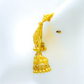 Decorative Dangling Tassel 22k Gold Earrings