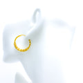 Sophisticated Radiant 22K Gold Hoop Earrings