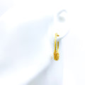 Elegant Cutwork 22K Gold Bali Earrings