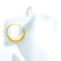Extravagant Glossy 22K Gold Hoop Earrings