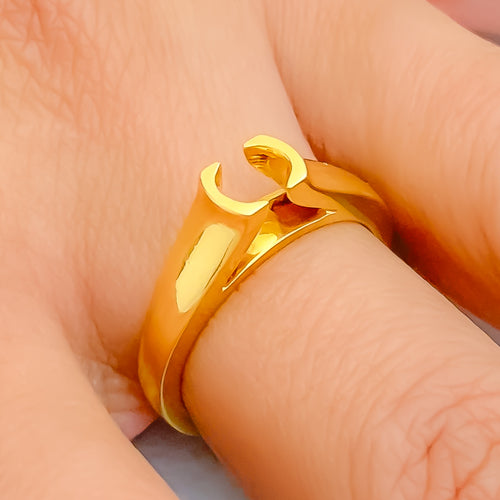 Golden Rare 18K Gold + Stone/ Diamond Setting