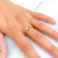 Subtle Stylish 18K Gold + Diamond Setting