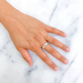 Glistening 18K Gold + Diamond Setting