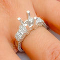 Glistening 18K Gold + Diamond Setting