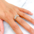 Glistening 18K Gold + Diamond Setting