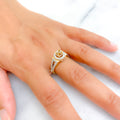Charming 18K Gold + Diamond Setting