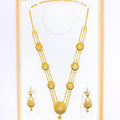 Traditional Mandala Adorned 22k Gold Necklace Set