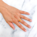 Majestic Glowing 18K Gold + Stone/ Diamond Setting