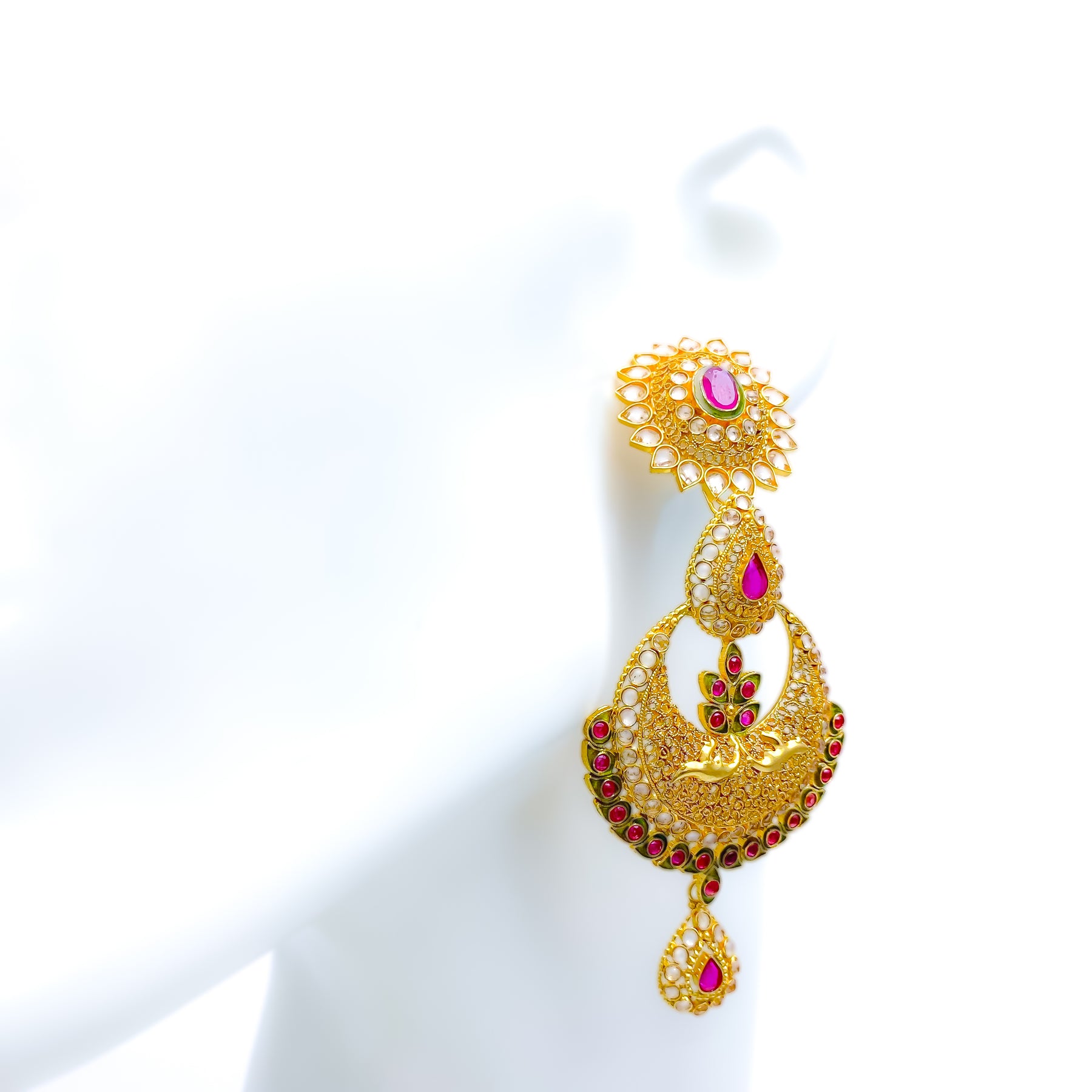 malabar gold earrings/antique chandbali designs/gold antique jhumka designs  with code and price - YouTube