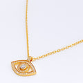 Extravagant Evil Eye 21k Gold CZ Necklace