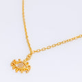 Dainty Evil Eye 21k Gold CZ Necklace