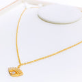 Majestic Evil Eye 21k Gold CZ Necklace
