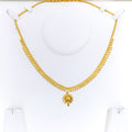Attractive Dangling Flower 22k Gold Necklace 