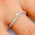 Contemporary 18K Gold + Diamond Setting